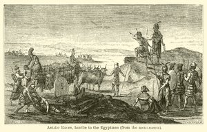 Raças asiáticas, hostis aos egípcios, a partir dos monumentos (gravura) de French School