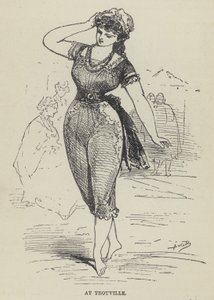 Em Trouville (gravura) de French School