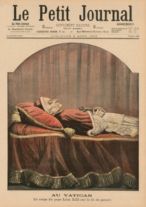No Vaticano, Papa Leão XIII no estado, ilustração da capa do &39;Le Petit Journal&39;, suplemento ilustre, 2 de agosto de 1903