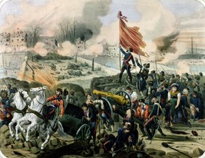 Ataque em Pont de Neuilly e Courbevoie, 2 de abril de 1871 (lito)