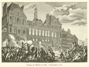 Ataque do Hotel de Ville, 9 Thermidor 1794 de French School