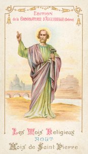 Agosto, mês de São Pedro (chromolitho) de French School