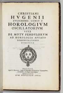 Cópia anotada do próprio autor da curva ou do movimento da geometria do pêndulo, presumivelmente por Christiaan Huygens (1629-95), Paris: F. Muguet de French School