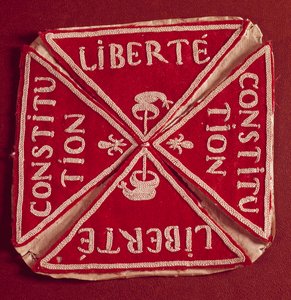 Crachá da primeira "Constituição da Liberdade" da República Francesa de French School