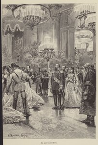 Baile no Palácio de Inverno (gravura) de French School