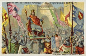 Baldwin IX, Conde de Flandres, declarou Imperador de Constantinopla, 1204 de French School