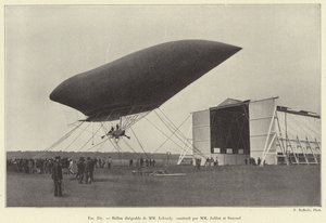 Aeronave da MM Lebaudy, construída por MM Julliot e Surcouf (gravura) de French School