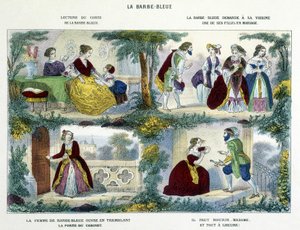 Barbe-Bleue - in "Historiettes naïves et enfantines" de Perrault, ed. Haguenthal de French School