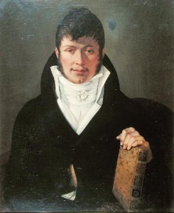 Barão Anselme Balthazar Richerand (1779-1840) (óleo sobre tela) de French School
