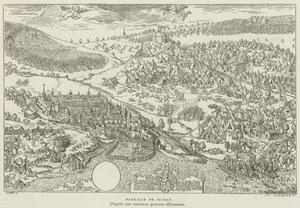 Batalha de Murten (gravura) de French School