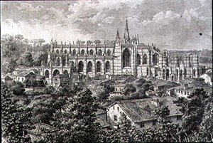 Mosteiro da Batalha na década de 1860 (gravura) de French School