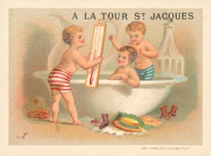 Hora do banho (cromolitho) de French School