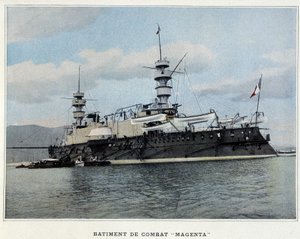 Edifício de Batalha "Magenta" - em "Álbum Militar - Marinha": Vida a bordo". de French School