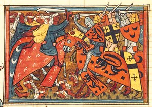 Batalha entre Cruzados e Muçulmanos de French School