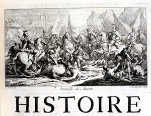 Batalha de Muret em 12 de Setembro 1213 - in "Histoire générale de Languedoc" de Joseph Vaissete, Paris de French School