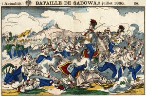 Batalha de Sadowa em 3 de julho de French School