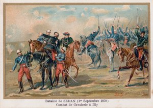 Batalha de Sedan, lutando em Calvaire dIlly de French School