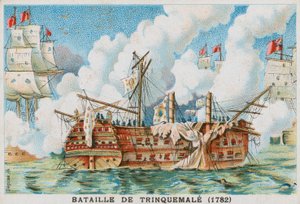 Batalha de Trincomalee, 1782 de French School
