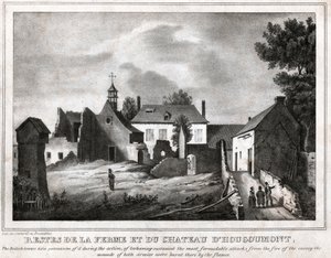 Batalha de Waterloo. (gravura, ca. 1830) de French School