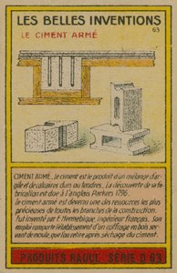 Belo cartão de invenções, concreto armado de French School