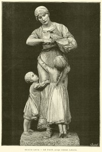 Fine Arts, The Bread, grupo de Albert Lefeuvre (gravura) de French School