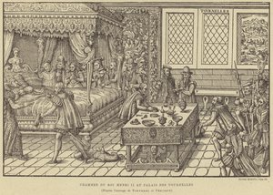 Bedchamber do rei Henrique II da França, Palais des Tournelles, Paris, do século 16 de French School