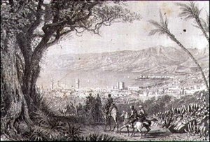 Beirute na década de 1860 (gravura) de French School