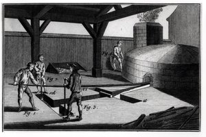 Fabricação de Bell, da enciclopédia por Denis Diderot (1713-84) 1751-72 de French School