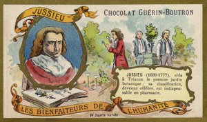 Bernard de Jussieu, naturalista francês (chromolitho) de French School