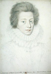 Bernard de Nogaret de La Vallette (1592-1661) Duque de Epernon (lápis sobre papel) de French School