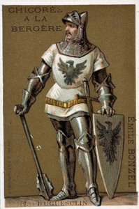 Bertrand du Guesclin (Duguesclin) (c. 1320-1380). Constable da França de French School