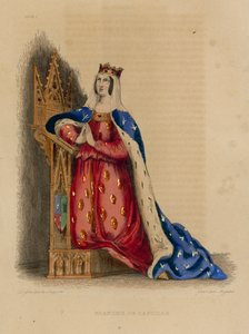 Blanche de Castille (gravura a cores) de French School
