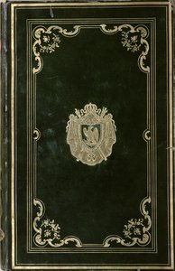Encadernação de livros com o brasão de Napoleão Bonaparte (1769-1821) (couro verde e ouro) de French School