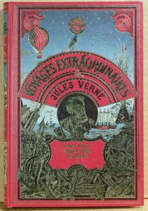Capa do livro para 20.000 Léguas Submarinas por Jules Verne (1828-1905) 1870 de French School