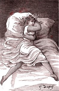 Histeria limítrofe. 1887 (gravura) de French School