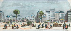Boulevard des Filles du Calvaire e Boulevard du Temple - Rue Pont aux Choux - Rue des Filles-du-Calvaire - Rue Saintonge - Gravado em "Tableau-de-Paris" por Edmond Texier 1852 de French School
