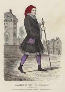 Bourgeois homem parisiense do reinado de Carlos VII, do século XV de French School