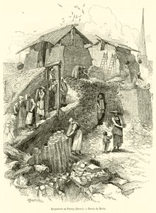 Brickworks in Perrey, Havre (gravura) de French School