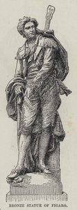 Estátua de Bronze de Figaro (gravura) de French School
