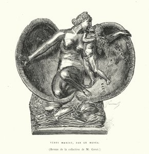 Bronze representando o Nascimento de Vénus, de Le Mosca (gravura) de French School