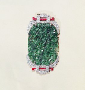 Broche, c.1930 (pedras preciosas)
