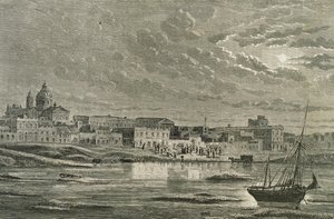 Buenos Aires na década de 1860 (gravura) de French School