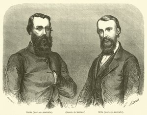 Burke, Wills, morreu na Austrália (gravura) de French School