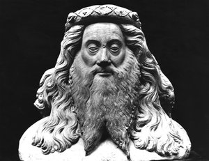 Busto da estátua fúnebre de Jean II de Vienne (d.1435), Seigneur de Pagny, apelidado de barba comprida, original do século XV (gesso)