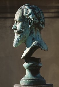 Busto de Edouard Manet (1832-83) (bronze) (ver também 287311) de French School