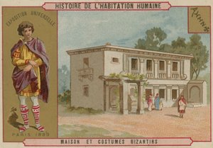 Casa e trajes bizantinos de French School