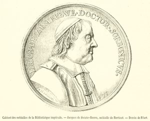 Cabinet des medailles de la Bibliotheque imperiale, Jacques de Sainte-Beuve, medalha Bertinet (gravura) de French School