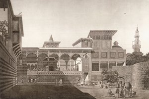 Cairo: vista do interior da casa de Osman Bey de French School