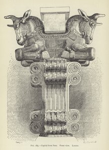 Capital de Susa, vista frontal, Louvre de French School