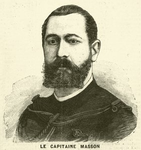 Capitão Pierre Masson, soldado e explorador francês (gravura) de French School